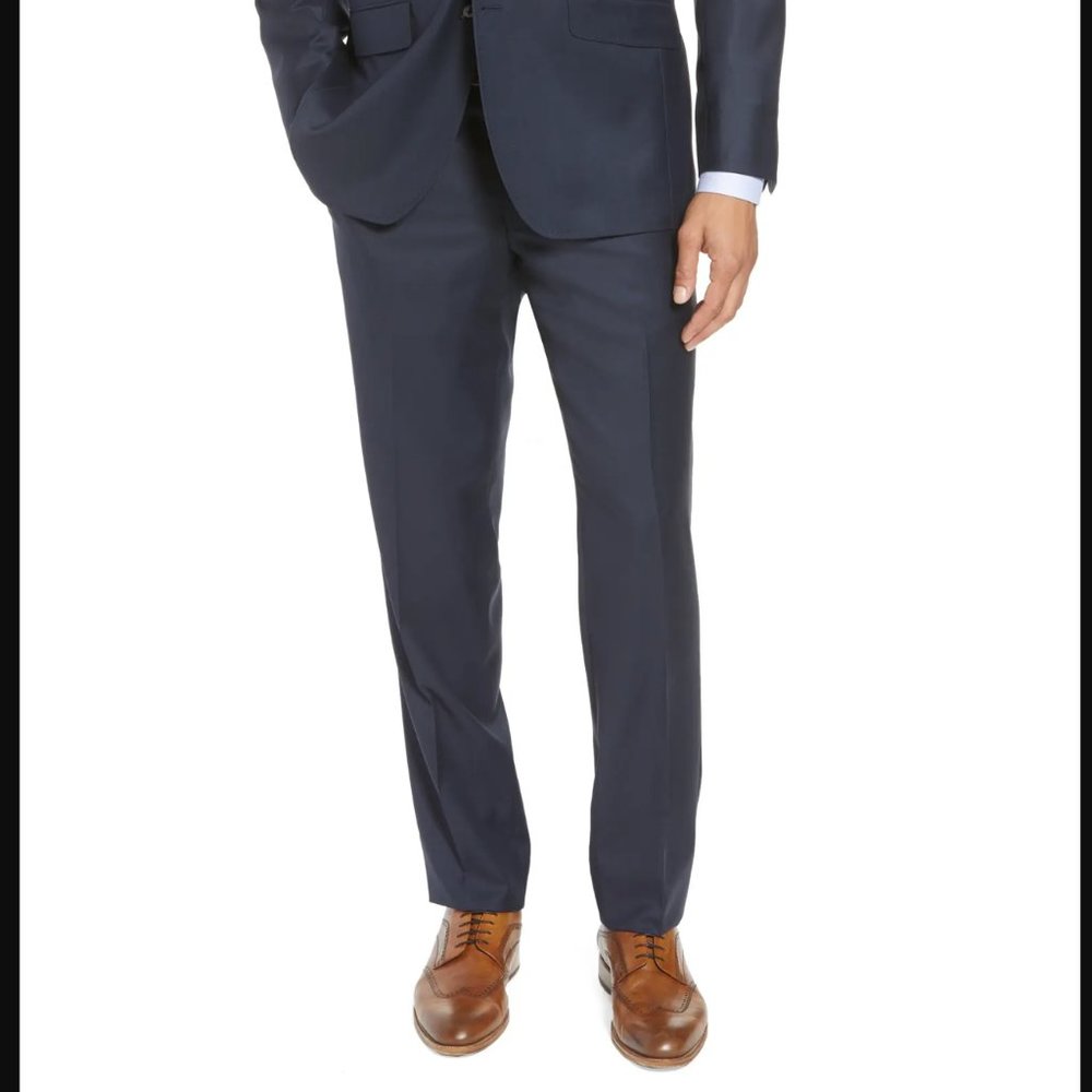 Ted Baker London Navy Decdent Modern Fit Dress Pants Size 38L